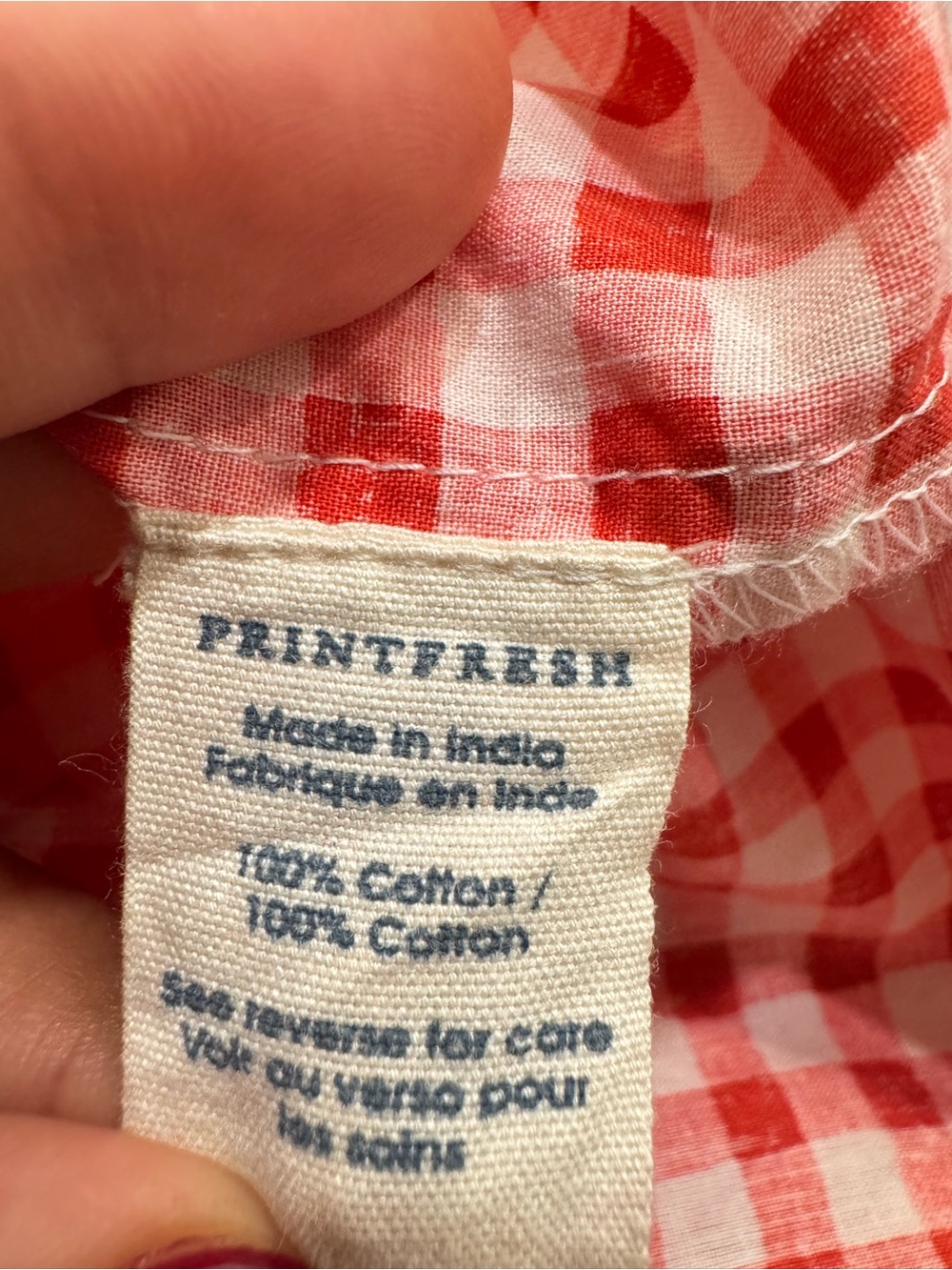 Printfresh Rosalita Gingham Mini Tiered Dress Small Cotton - Picture 8 of 10